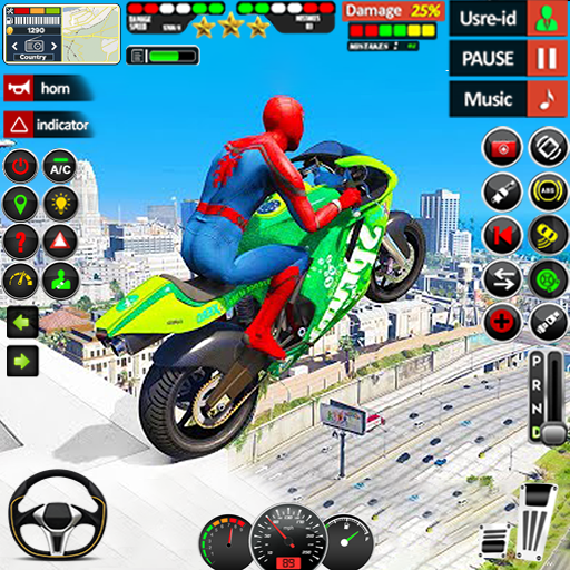 Superhero Tricky Bike Stunt 3D