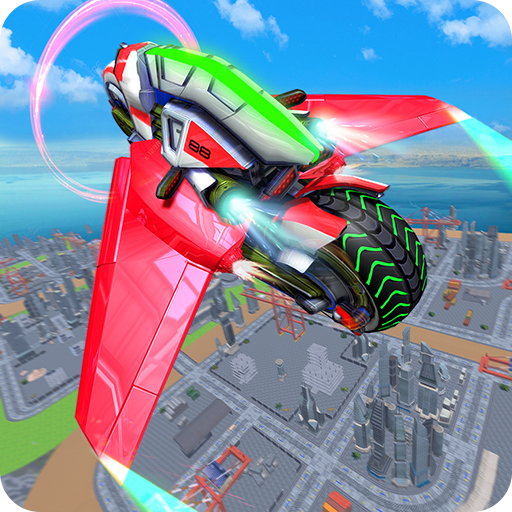 Light Bike Flying Stunt Racing Simulator