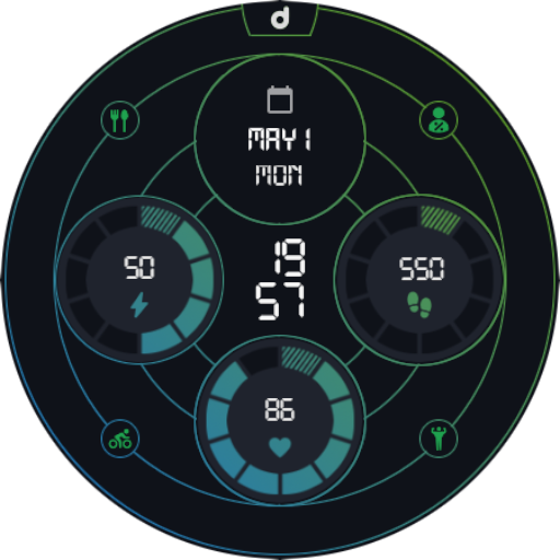 DS D005 - Digital watch face