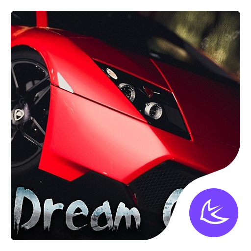 Red Speed car-APUS Launcher theme