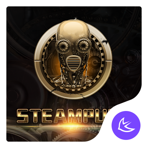 Golden SteamPunk - APUS Launcher  theme