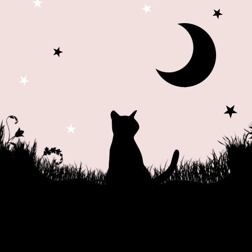 Cute Wallpaper Moonlight Cat