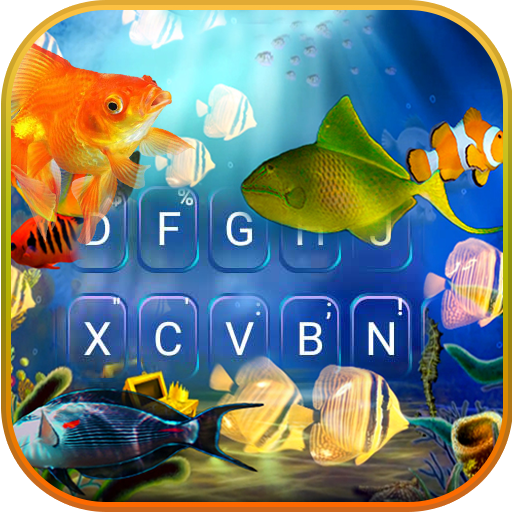 3D Live Fish Keyboard Theme