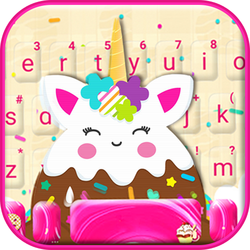 Icecream Unicorn Fun Cat Keybo