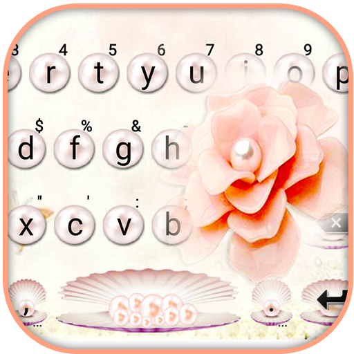 Pretty Pearl Flowers Keyboard 
