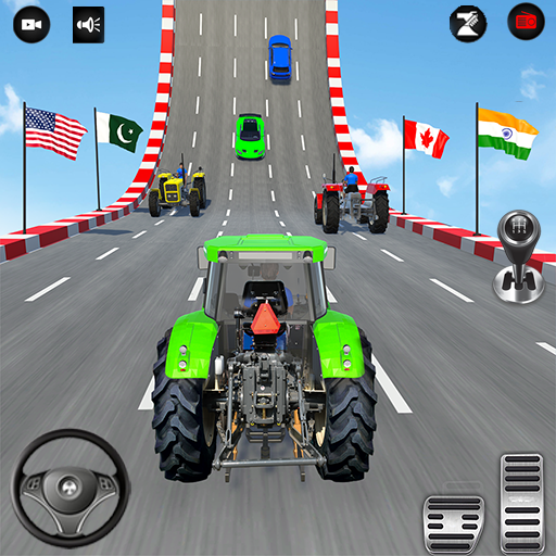 Mega Ramp Tractor Stunt Game