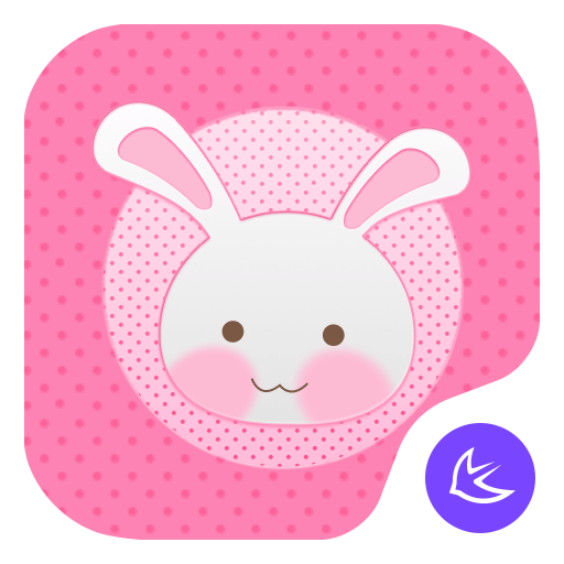 Pink Girl-APUS Launcher theme