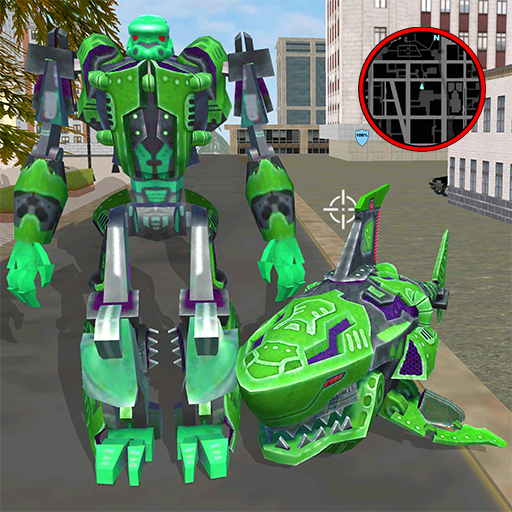 Robot Shark Attack: Transform Robot Shark Games