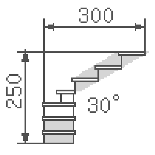 Stairs with rotary stages