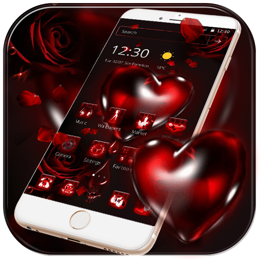 Red Rose Bleeding Heart Theme