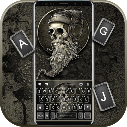 Hipster Music Skull Keyboard T