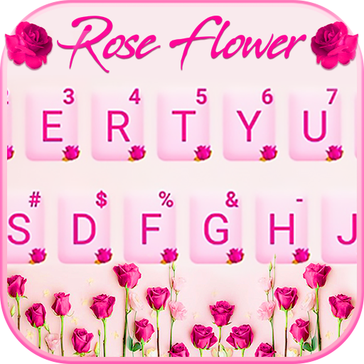 Vintage Pink Roses Keyboard Th