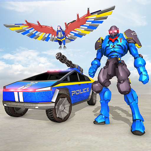 Police Eagle Robot Truck Games