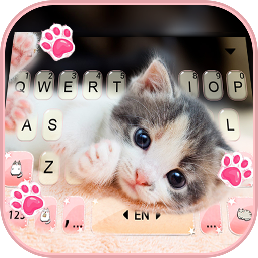 Cute Kitty 2 Keyboard Backgrou