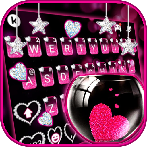 Pink Heart Glass Theme