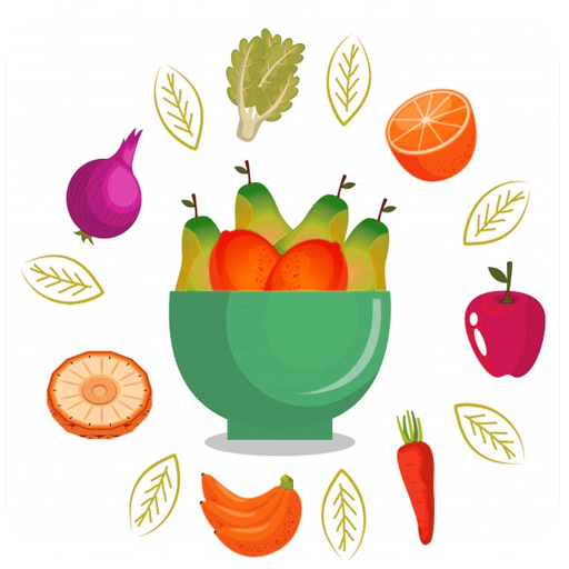 Healthy fruits vegetables