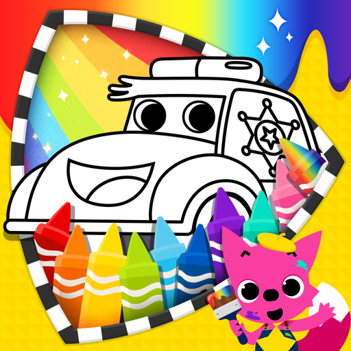 Pinkfong Cars Coloring Book