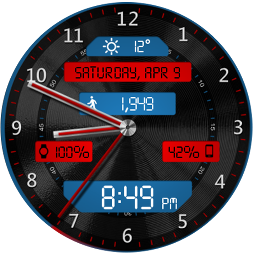 Black Metal LED HD Watch Face