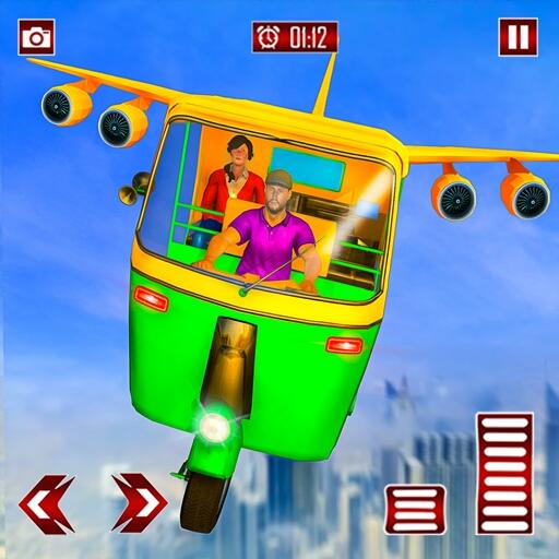 Flying Tuk Tuk Simulator:City Transport Games