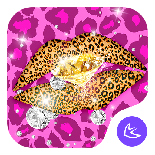 Golden Pink Sexy Leopard lip T