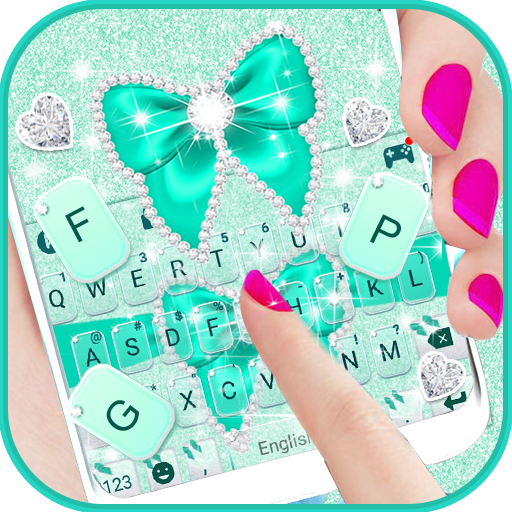 Green Diamond Bow Keyboard The