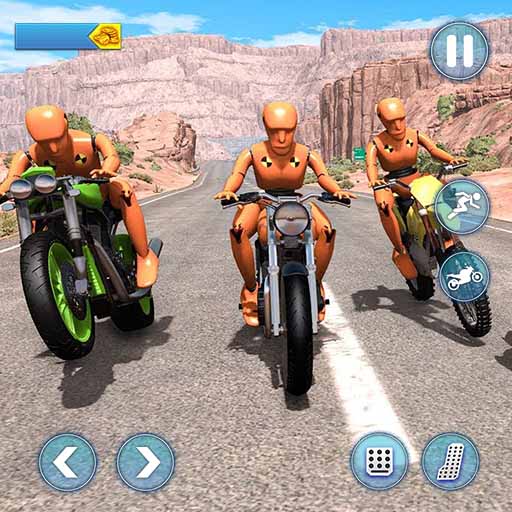 Motorcycle Crash Ragdoll Fall