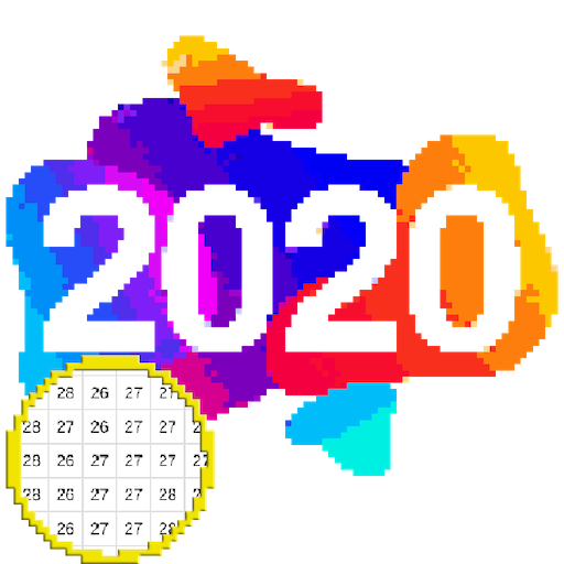 New Year 2020 Pixelart - Color By Number Paitning
