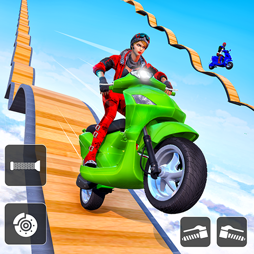 Scooter Stunts 3D: Mega Ramp Stunt Bike Game