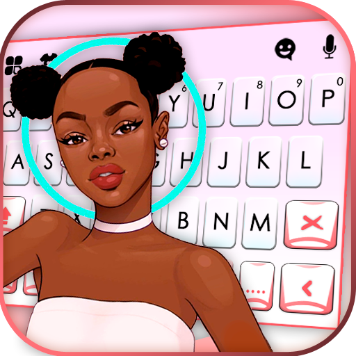 Black Pretty Girl Keyboard The