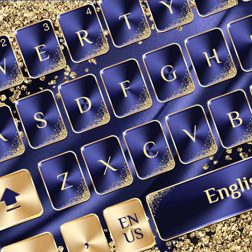 Blue Gold Luxury Keyboard