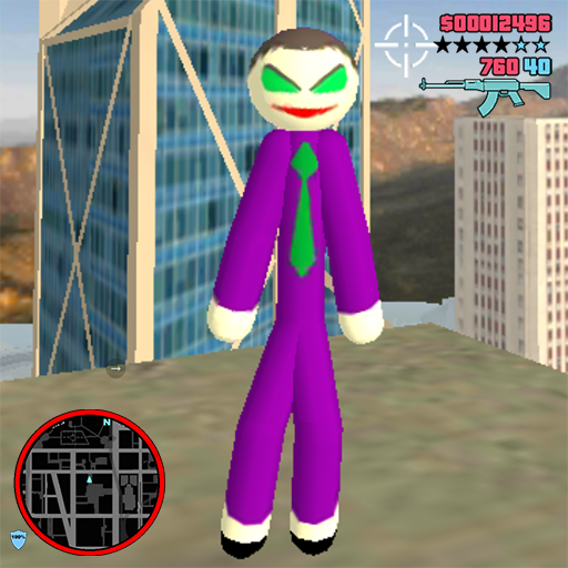 Joker Stickman Rope Hero Ganagster World