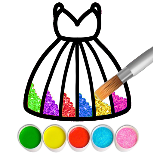 Glitter Dress Coloring Game