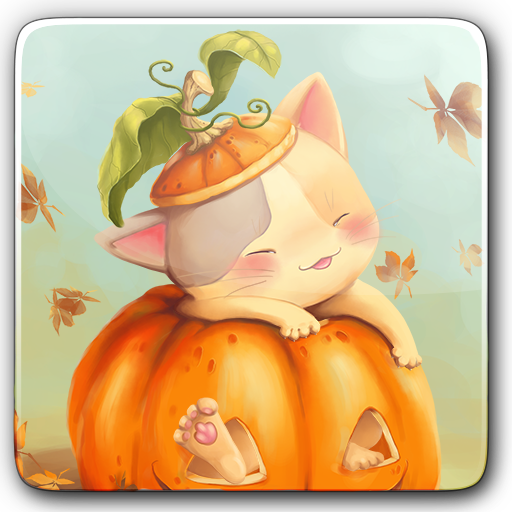 Pumpkin Kitten Live Wallpaper