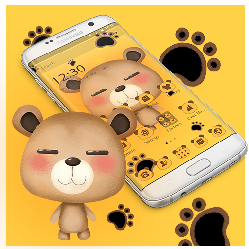 Yellow Vinny Bear Cute Theme