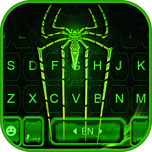 Neon Electric Spider Keyboard Theme