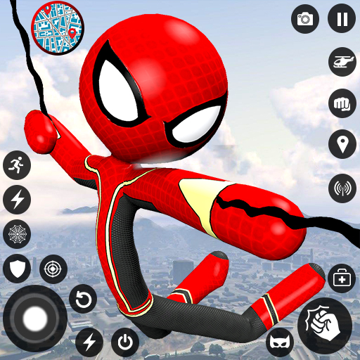 Spider Stickman Rope Hero Game