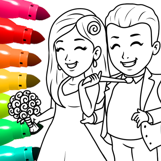 Princess Wedding Coloring Game