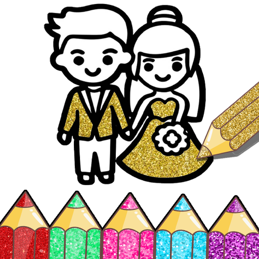 Princess Wedding Coloring Game