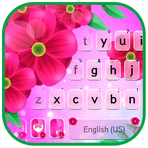 Bright Pink Floral Keyboard Ba