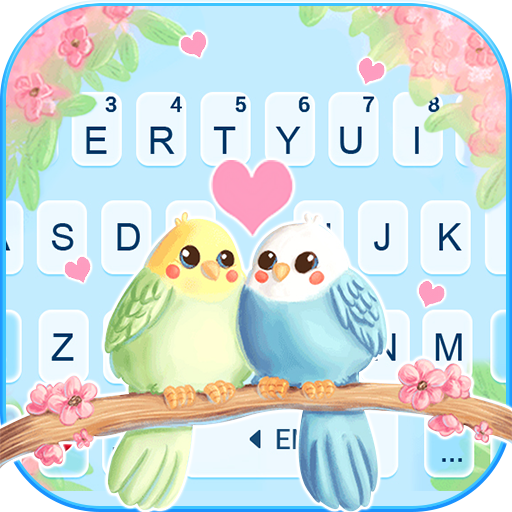 Love Birds Keyboard Background