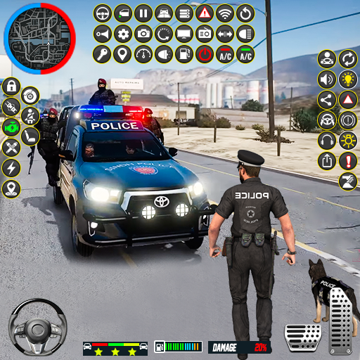 US Police Car Parking Sim 3D