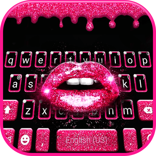 Glitter Drop Sexy Lips Keyboar