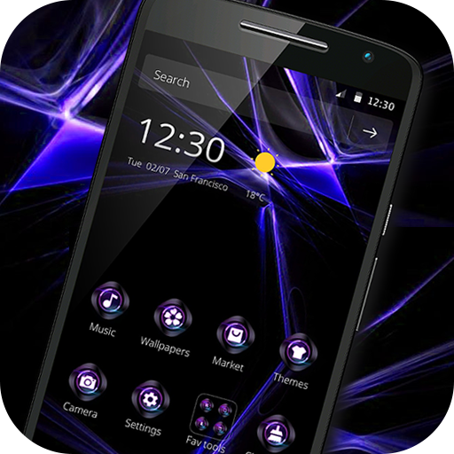 Tech Neon Violet Light Theme