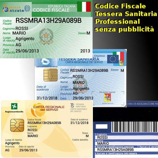 Codice Fiscale Tessera San Pro