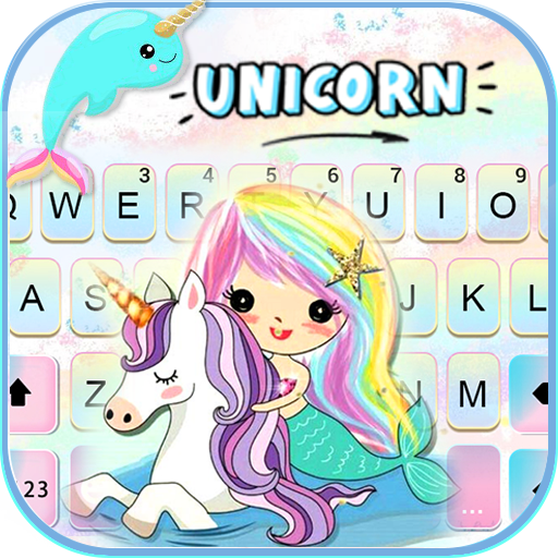 Unicorn N Mermaid Keyboard Bac