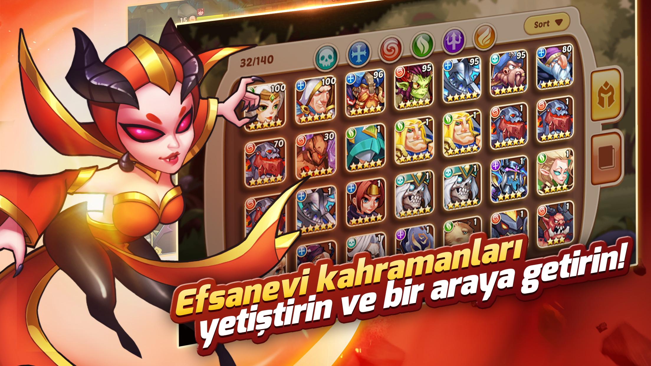 Idle Heroes: 200'den fazla efsanevi kahramanları yetiştin ve bir araya getirin