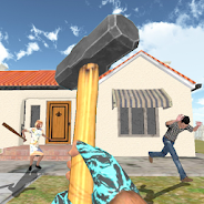 Chơi Granny Kick Neighbor: gun shooting game on PC