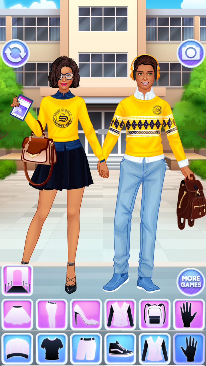 dress up game uniform school female and male students Download & Play College Girl & Boy Makeover on PC & Mac (Emulator)