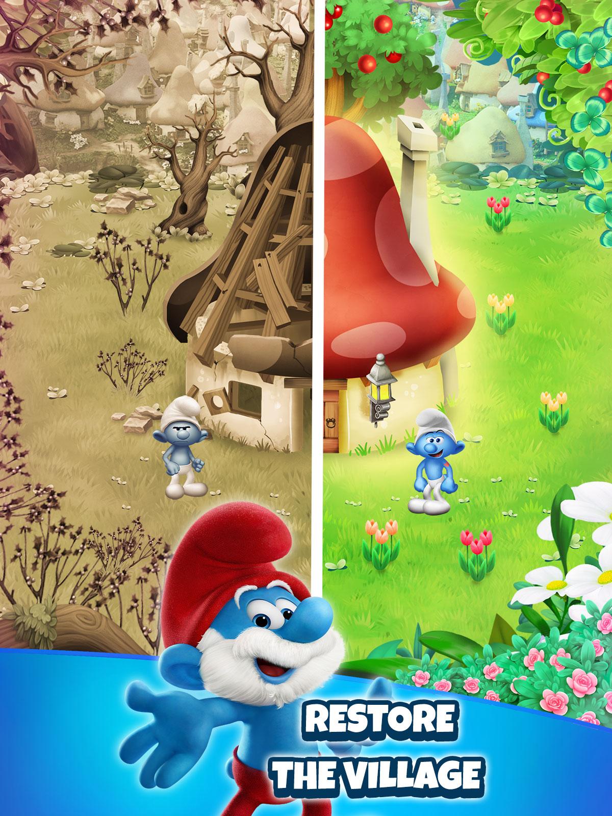 Скачать и играть в Smurfs Bubble Story на ПК или Mac с (Эмулятор)