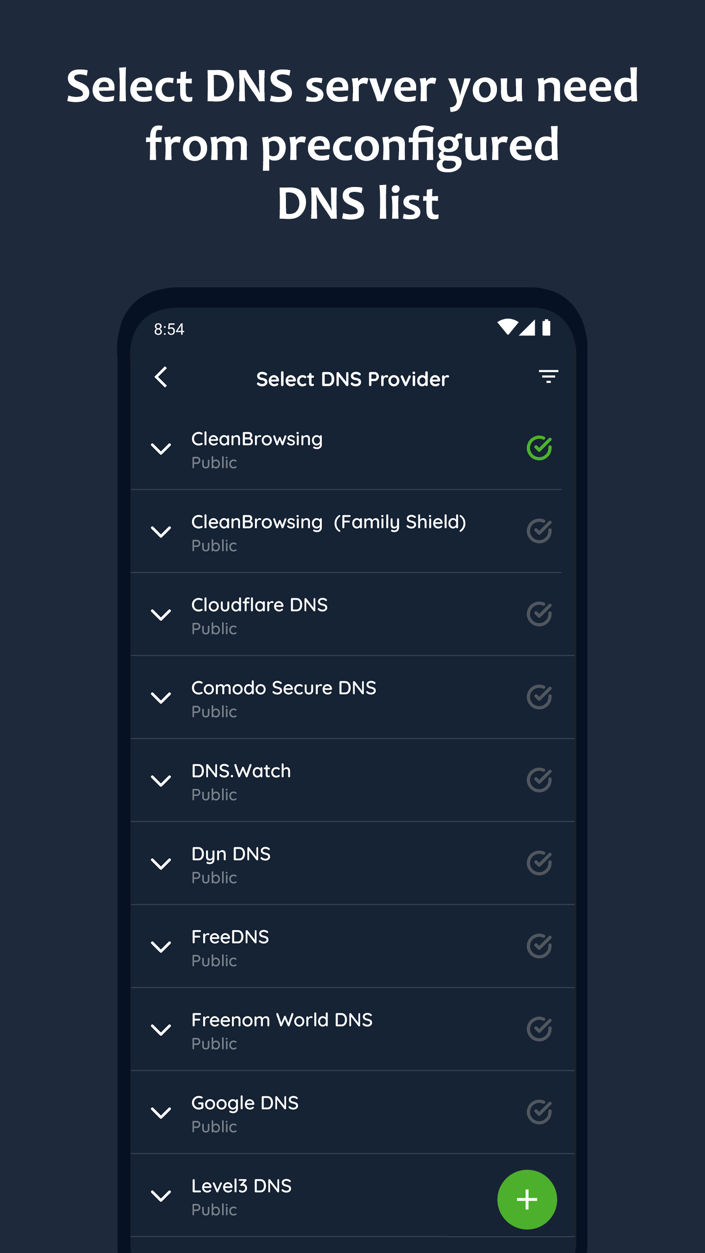 Скачайте и запустите DNS Changer - IPv4 & IPv6 на ПК или Mac (Эмулятор)